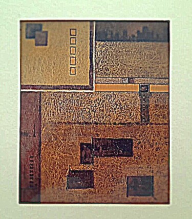 Schilderij getiteld "45 janelas" door Galvão, Origineel Kunstwerk, pigmenten Gemonteerd op Frame voor houten brancard