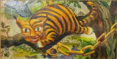绘画 标题为“Cheshire cat” 由Kyrylo Bondarenko, 原创艺术品, 油