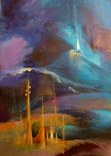 Pintura intitulada "North" por Andrei Autumn, Obras de arte originais, Acrílico Montado em Armação em madeira