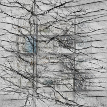 Digital Arts titled "Arbre 5" by Philippe De Vanilly, Original Artwork, Digital Painting