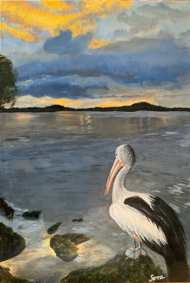 Pintura titulada "Terranora Creek Aus…" por Gisèle Eisenmann Montagné, Obra de arte original, Acrílico Montado en Bastidor d…