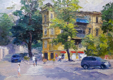 Pittura intitolato "August in Odessa" da Boris Serdyuk, Opera d'arte originale, Olio Montato su Telaio per barella in legno