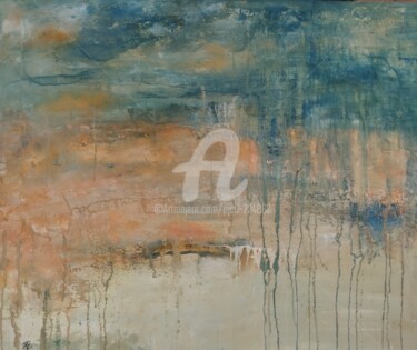 Variation vert orangé, huile sur toile, 63 x73 cm, 2025