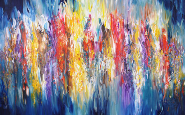 Seaside Rendezvous XXXL 3 Peinture intitulée "Seaside Rendezvous…" par Peter Nottrott, Œuvre d'art originale, Acrylique