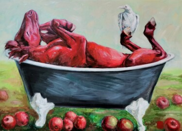 Bathing the red horse. My version "Bathing the red hor…" başlıklı Tablo Serg Kuri tarafından, Orijinal sanat, Akrilik Ahşap Sedye çerçevesi üzerine monte edil…