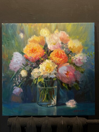 Touch of Dawn's Tenderness Painting titled "Touch of Dawn's Ten…" by Elena Tretiakova, Original Artwork, Oil Mounted on Wood Stretcher frame