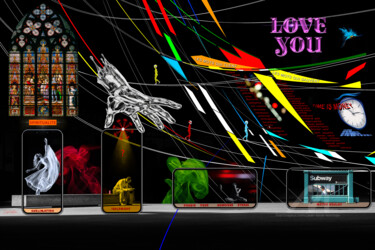 数字艺术 标题为“LOVE YOU MY LIFE” 由Jean-Louis Soccoja, 原创艺术品, 数字拼贴