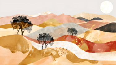 数字艺术 标题为“Golden Depth II. Mi…” 由Miriam-Feyga Bunimovich, 原创艺术品, 数字拼贴