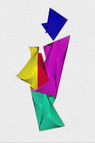Цифровое искусство под названием "Woman with a Vase I…" - Charles Talkoff, Подлинное произведение искусства, 2D Цифровая Раб…