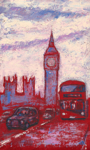 LONDON RED Pintura intitulada "LONDON RED" por Denis Kuvayev, Obras de arte originais, Acrílico