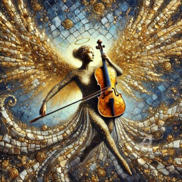 "Divine melody" başlıklı Dijital Sanat Davina Dugnas tarafından, Orijinal sanat, Dijital Resim Ahşap Sedye çerçevesi üzerine…