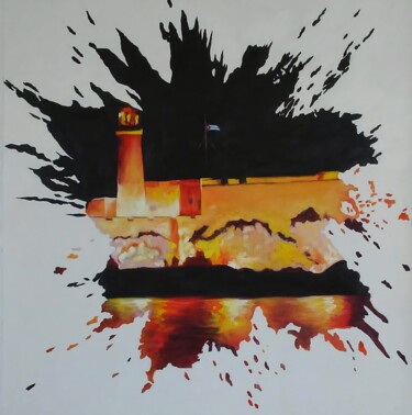 「From Explosion to S…」というタイトルの絵画 Mayoによって, オリジナルのアートワーク, オイル