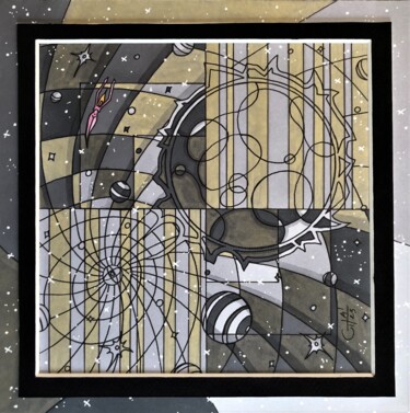 "(258) - union cosmi…" başlıklı Resim Vincent Gibert tarafından, Orijinal sanat, Işaretleyici