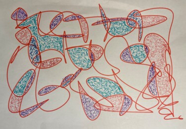 Schilderij getiteld "zoom" door Loane Blanchard, Origineel Kunstwerk, Marker