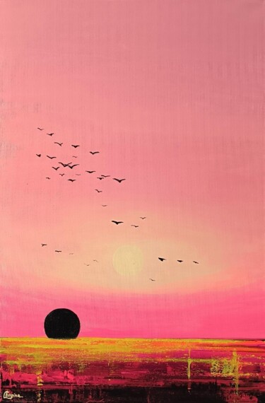 绘画 标题为“Raspberry Sky” 由Elena Chogina, 原创艺术品, 丙烯