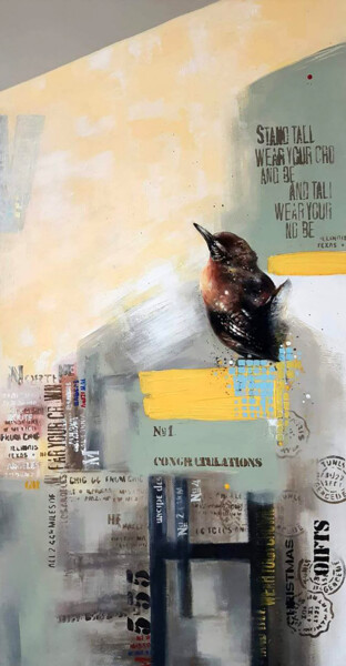 Painting titled "Spring" by Marusya Abashidze, Original Artwork, Acrylic Mounted on Wood Stretcher frame