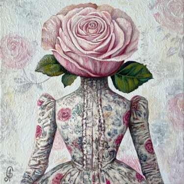 Mademoiselle Mystery Malarstwo zatytułowany „Mademoiselle Mystery” autorstwa Ganna Alyousif, Oryginalna praca, Akryl Zamontowany na Drewniana ram…