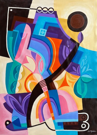 Pintura intitulada "Spring Dance" por Samantha Malone, Obras de arte originais, Acrílico