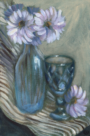 绘画 标题为“Goblet, Purple Flow…” 由Anton Maliar, 原创艺术品, 丙烯 安装在其他刚性面板上