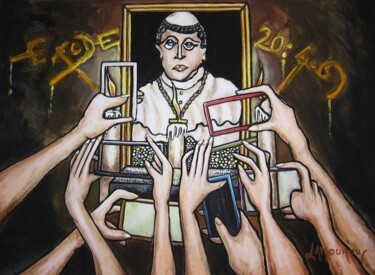 Peinture intitulée "Les idolâtres" par Bertrand Lamouroux, Œuvre d'art originale, Acrylique