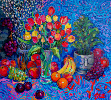 Blossomed Spirit of Spring Ζωγραφική με τίτλο "Blossomed Spirit of…" από Anastasiia Kurkova, Αυθεντικά έργα τέχνης, Λάδι Τοποθετήθηκε στο Ξύλινο φορείο…
