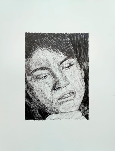 "Serene Contemplation" başlıklı Resim J. Gambande tarafından, Orijinal sanat, Mürekkep