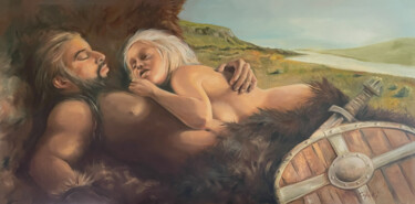 绘画 标题为“Prima del Valhalla” 由Elena Copetti, 原创艺术品, 油 安装在木质担架架上