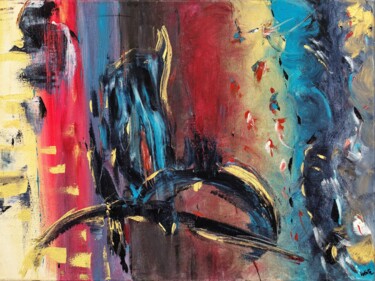 Картина под названием "Watercolors" - Wafa El Hilali, Подлинное произведение искусства, Акрил Установлен на Деревянная рама…