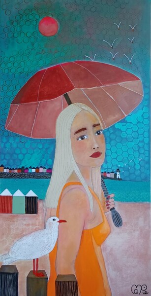 "Viens, je t'emmène" başlıklı Tablo Mapie tarafından, Orijinal sanat, Akrilik Ahşap Sedye çerçevesi üzerine monte edilmiş
