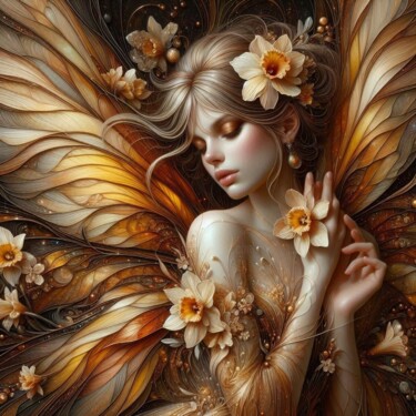L'Esprit du Printemps - Dans le Secret des Jonquilles Digital Arts titled "L'Esprit du Printem…" by Kyrielle Fantasy, Original Artwork, AI generated image