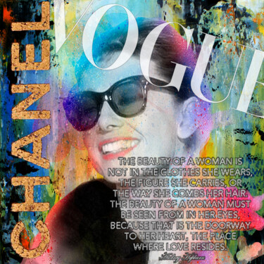 Audrey Hepburn " The beauty of a woman..." Digital Arts titled "Audrey Hepburn " Th…" by Luc Best, Original Artwork, 2D Digital Work