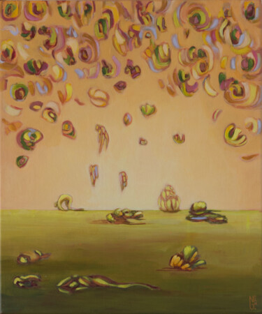 Painting titled "Morphogenèse" by Gabrielle Neau, Original Artwork, Acrylic Mounted on Wood Stretcher frame