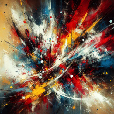 abstrakte Explosion #46 Schilderij getiteld "abstrakte Explosion…" door Lee Eggstein, Origineel Kunstwerk, Digitale afdruk Gemonteerd op Frame voor…