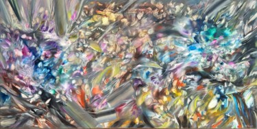 Schilderij getiteld "Garden Bloom II" door Khrystyna Kozyuk, Origineel Kunstwerk, Olie Gemonteerd op Frame voor houten branc…