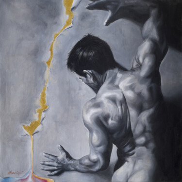 Pittura intitolato "L'Apertura" da Elena Copetti, Opera d'arte originale, Olio Montato su Telaio per barella in legno