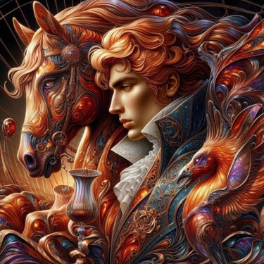 Noblesse ardente - Le Pacte de Puissance Digital Arts titled "Noblesse ardente -…" by Kyrielle Fantasy, Original Artwork, AI generated image