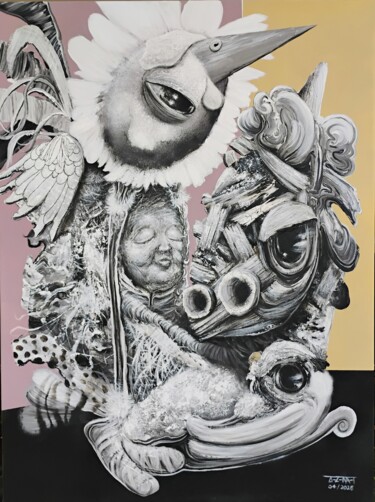 ORIGINAL PAINTING CUBAN ART ACRYLIC CANVAS 绘画 标题为“ORIGINAL PAINTING C…” 由Alain Donate Hernandez, 原创艺术品, 丙烯