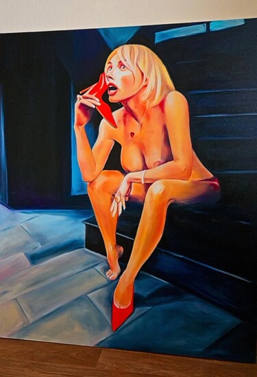 Блондинка Peinture intitulée "Блондинка" par Kristina Likhovitskaya (Cris.Om), Œuvre d'art originale, Huile
