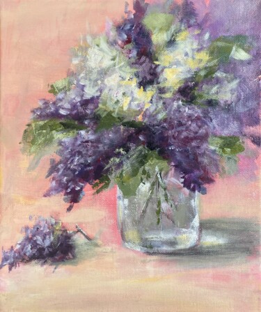 Lilac Silence "Lilac Silence" başlıklı Tablo Nataliya Fenko tarafından, Orijinal sanat, Akrilik Ahşap Sedye çerçevesi üzerine monte edilmiş