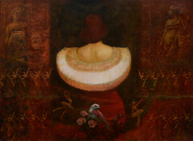 Pittura intitolato "Prima" da Oleg Kateryniuk, Opera d'arte originale, Olio Montato su Telaio per barella in legno