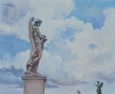 Pittura intitolato "Pass by the angels" da Oleg Kateryniuk, Opera d'arte originale, Olio Montato su Telaio per barella in le…