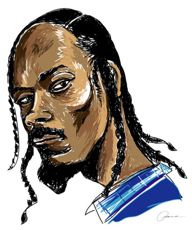 Digital Arts titled "Snoop Dogg Rapper S…" by Ouraniart, Original Artwork, Digital Painting