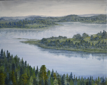 Pittura intitolato "Cold River" da Tabimory, Opera d'arte originale, Olio