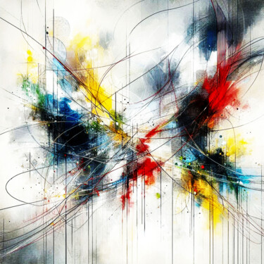 abstrakte Farbexplosion # 429 Painting titled "abstrakte Farbexplo…" by Lee Eggstein, Original Artwork, Digital Print Mounted on Plexiglass