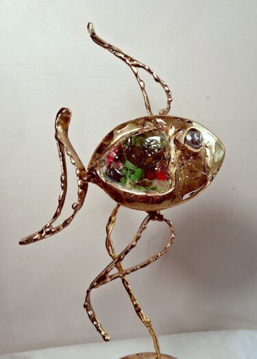 "Poisson de RAPA - 38" başlıklı Heykel Gilbert Liblin tarafından, Orijinal sanat, Metaller