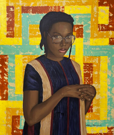 Her worth Peinture intitulée "Her worth" par Adebayo Taiwo, Œuvre d'art originale, Acrylique