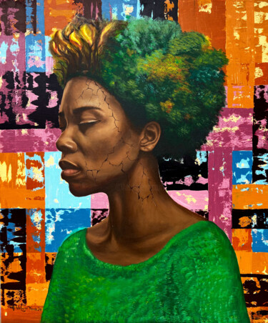 Fractured beauty, Shattered truth Peinture intitulée "Fractured beauty, S…" par Adebayo Taiwo, Œuvre d'art originale, Acrylique