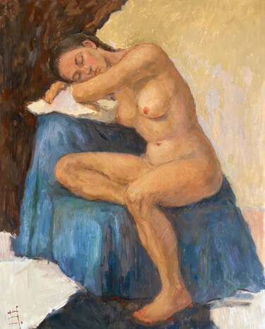 绘画 标题为“Sleeping woman” 由Elena Bulatova, 原创艺术品, 油