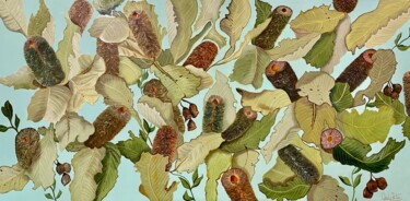 Malarstwo zatytułowany „Banksia Robur” autorstwa Wendy Peters, Oryginalna praca, Olej