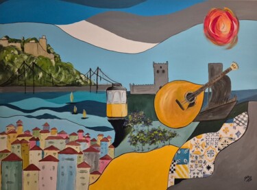 Lisboa e seus encantos "Lisboa e seus encan…" başlıklı Tablo Silvia Ribau Da Silva tarafından, Orijinal sanat, Akrilik Ahşap Sedye çerçevesi üzerin…